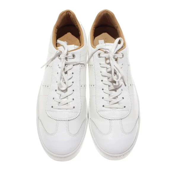Rubirosa NWB Judy Casual Lace Up Sneakers Size 45 (US 12) in Solid White Leather